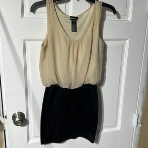 Tan and Black Dress from Wet Seal